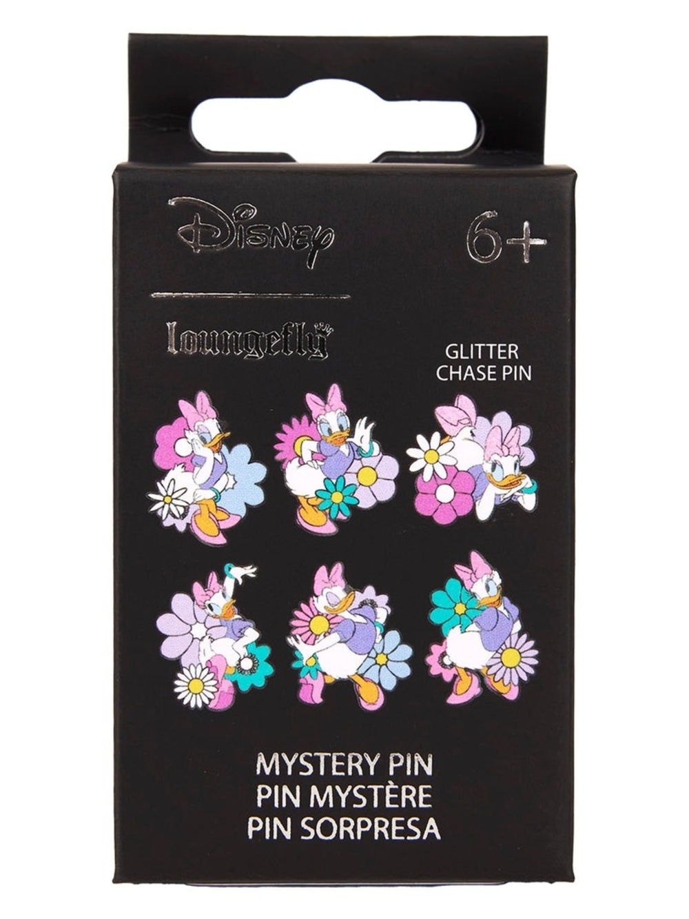 Loungefly Disney Daisy Duck Glitter Chase Pin Set - Pink & Purple